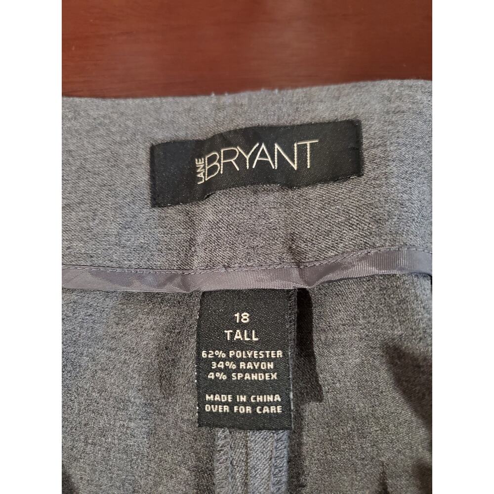 Lane Bryant Pleated Wide Leg Dress Pants Size 18 Tall Gray Career Office Work - Picture 5 of 10